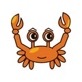 Funny cartoon ÃÂrab lifting claws up